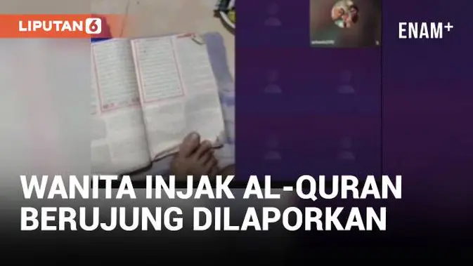 VIDEO: Wanita Viral Dilaporkan Usai Menginjak Al-Quran